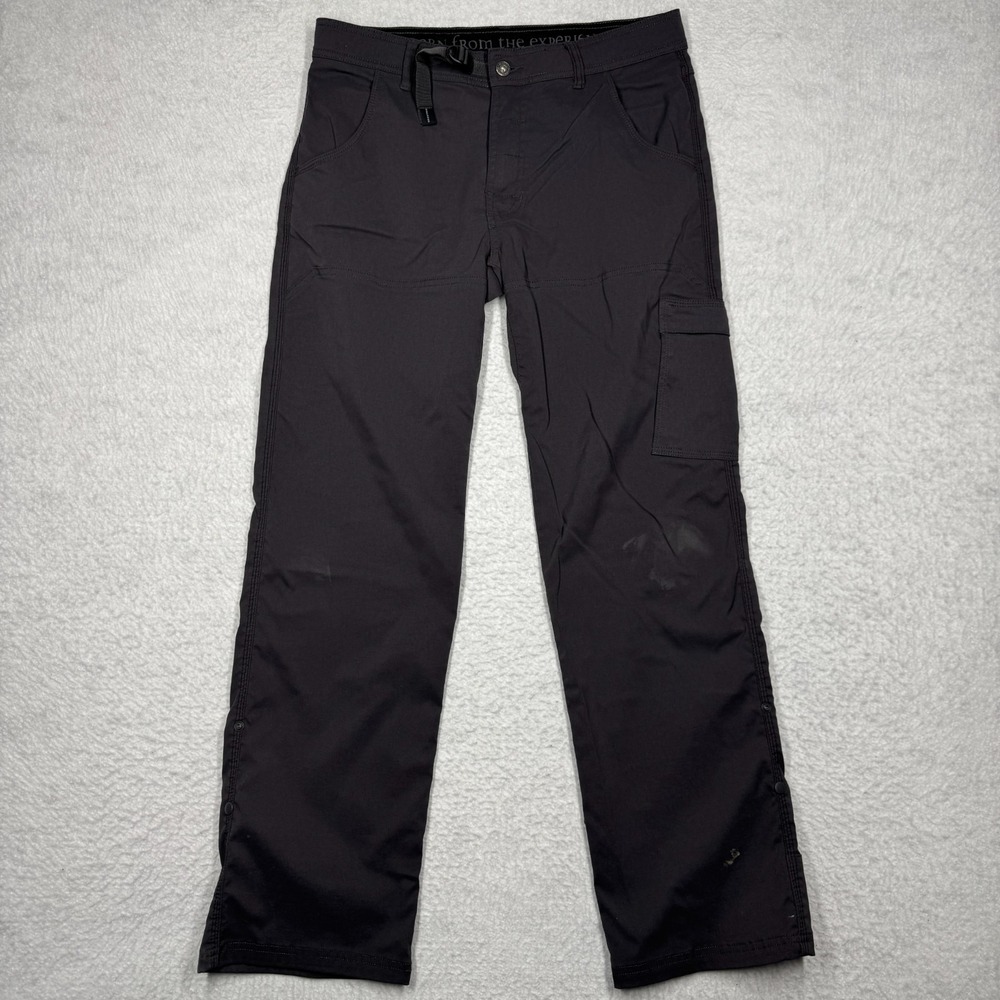Prana Slim Fit Breathe 5 Pocket Pants Casual Gray Men's M 32L (33x30)